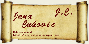 Jana Ćuković vizit kartica